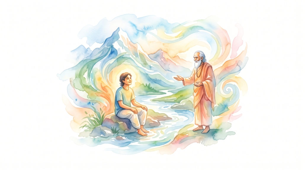 Illustration Swami Rama Mantra Freude Mein Leben mit den Meistern des Himalayas